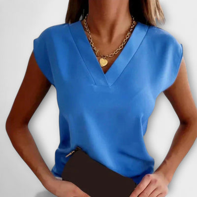 Laura - V-hals Sommerbluse