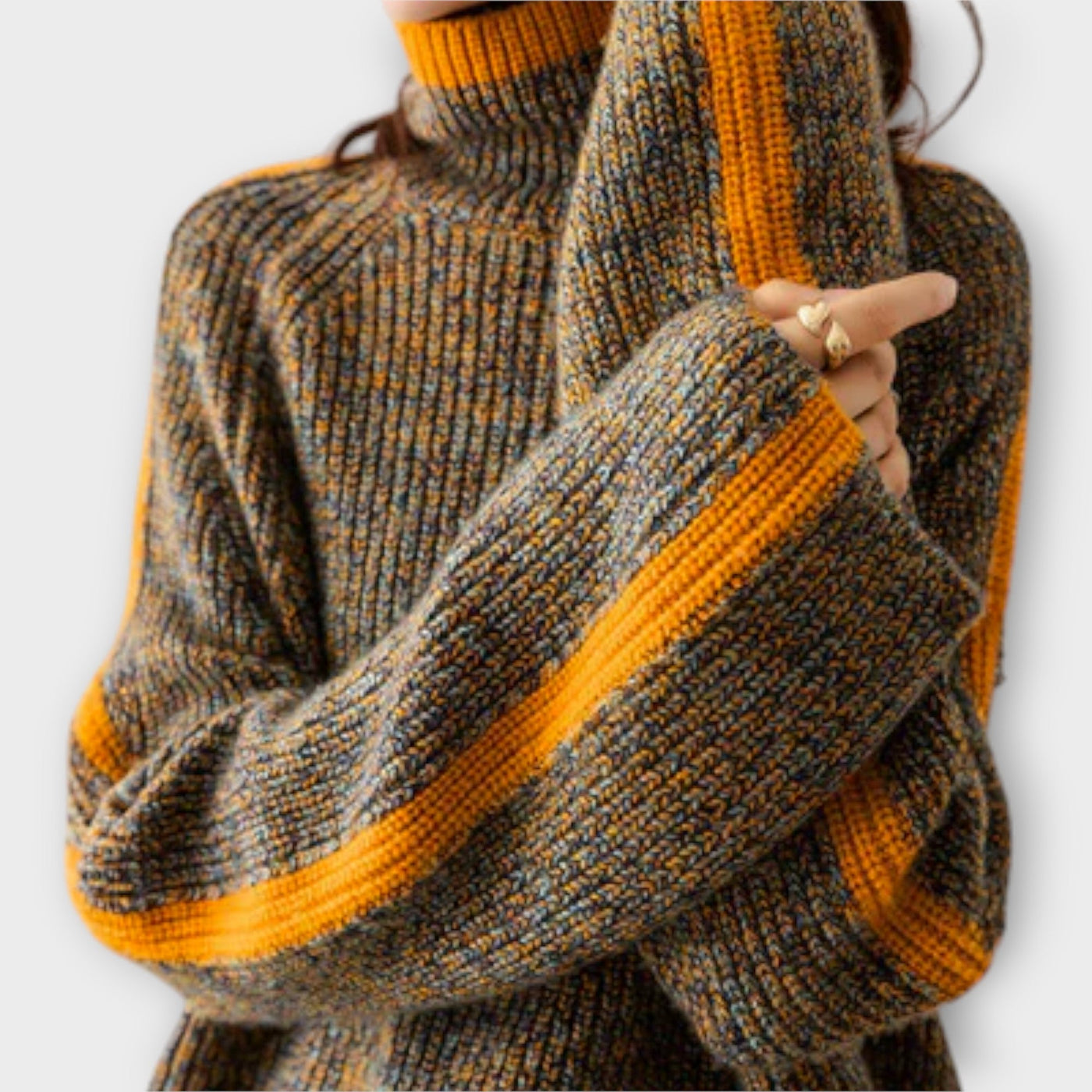 Rosa - Vintage rullekrave striktrøje