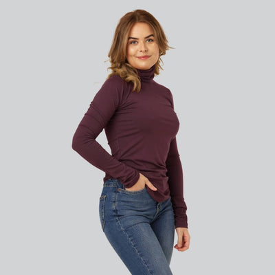 Ida - Rullekrave i bambus – vinrød