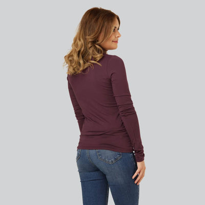 Ida - Rullekrave i bambus – vinrød