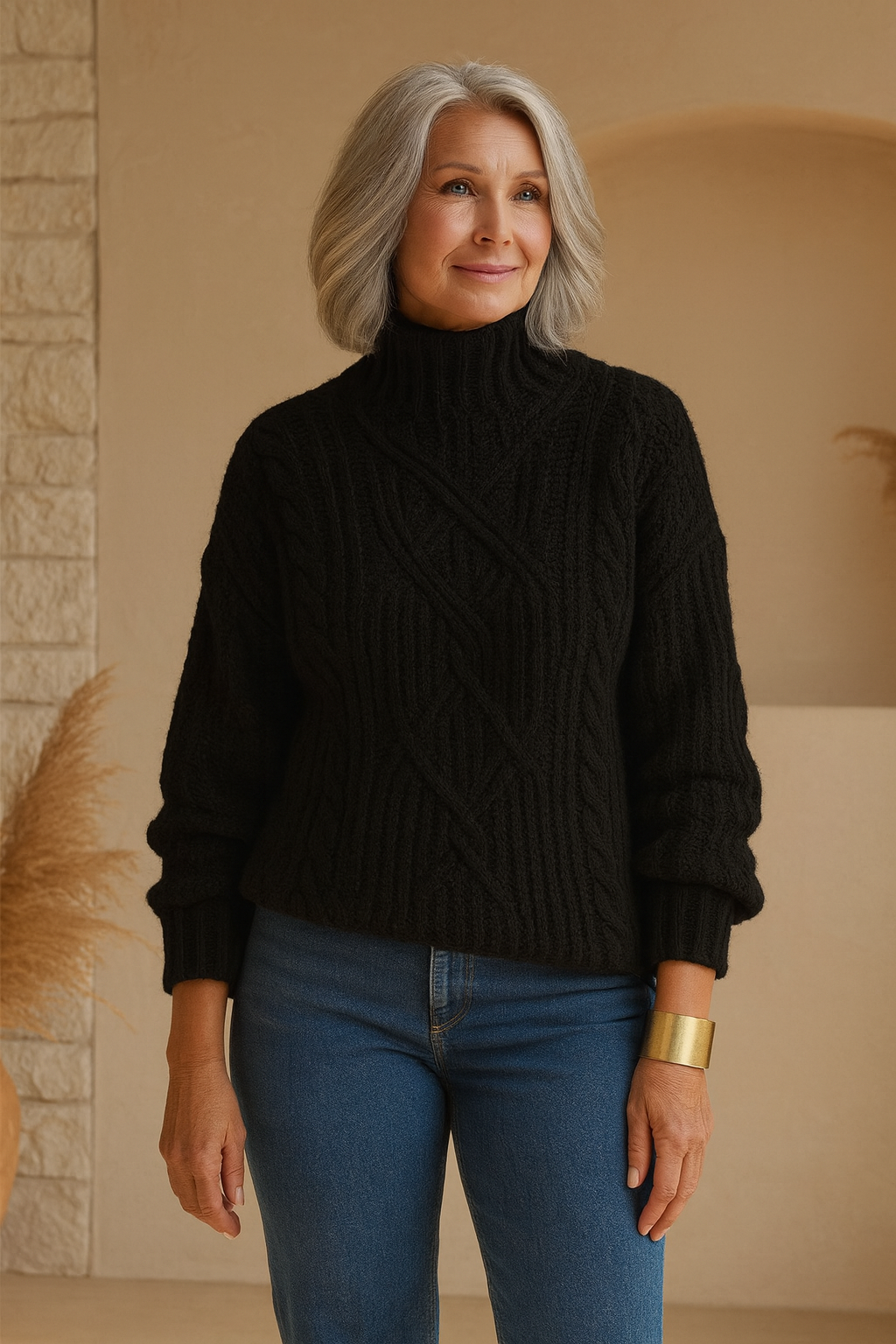 Eva - Blød striktrøje til hverdagen