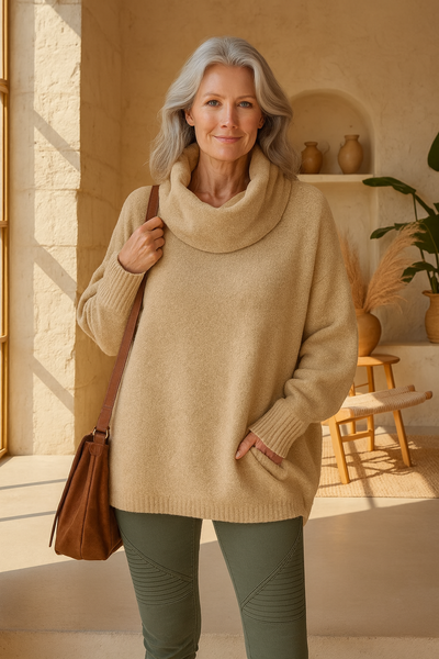 Marie - Elegant sweater med skildpaddemønster