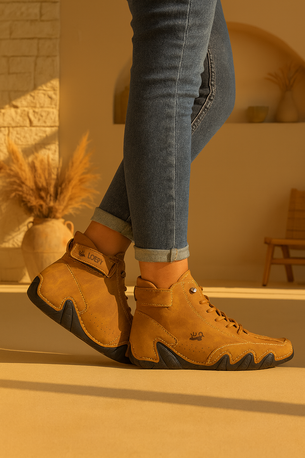 Luna - Komfortable Skridsikre Sko til Følsomme Fødder