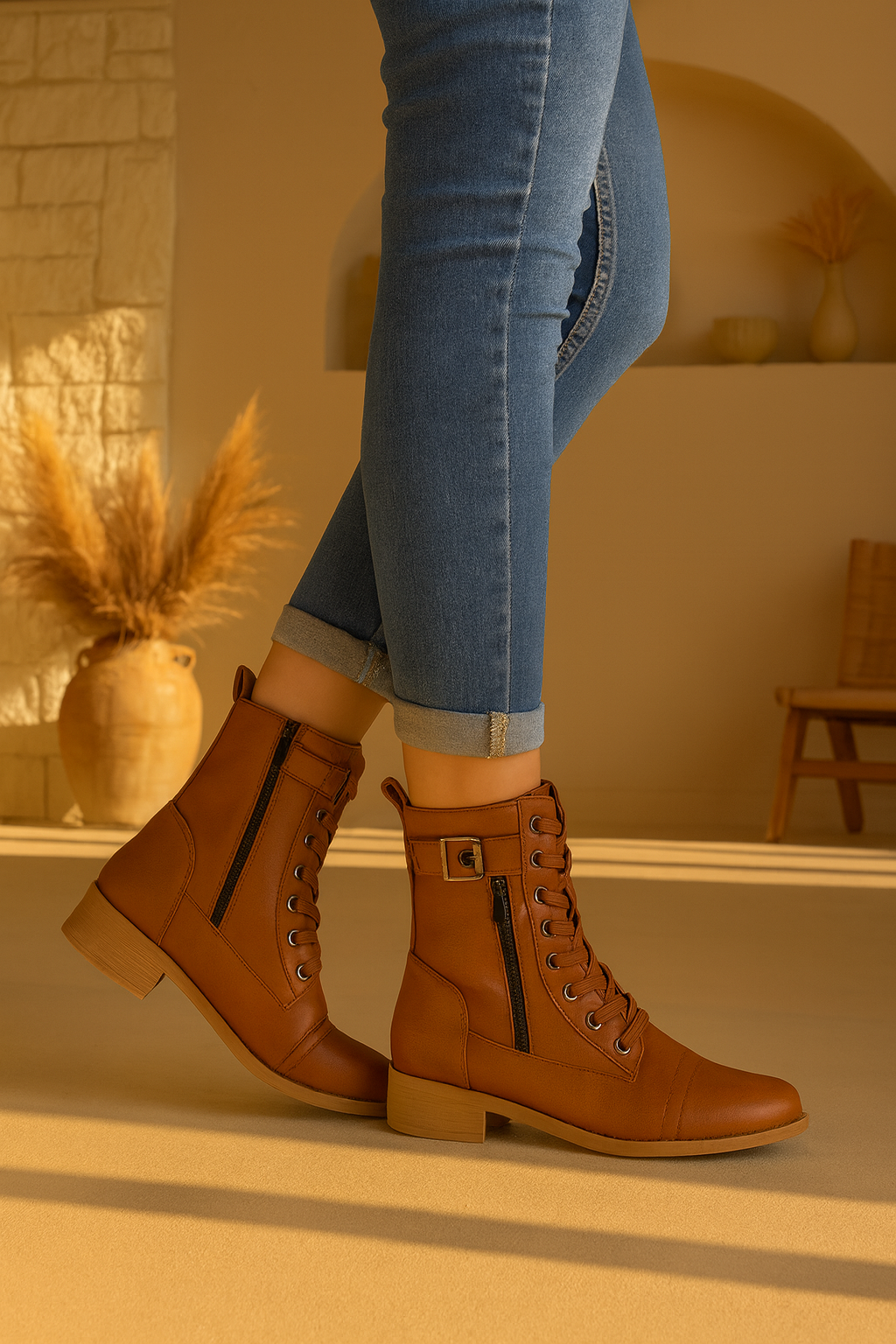 Astrid – Ortopædiske Læderstøvler med Sidelås