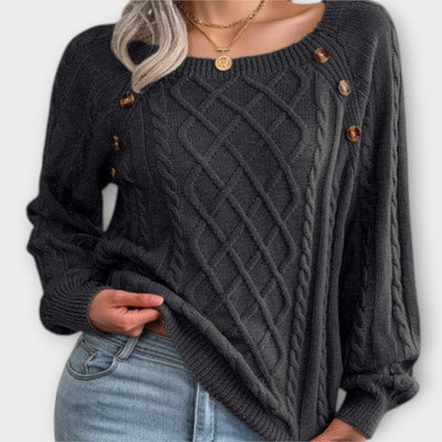Mila - Elegant strikpullover med knapper