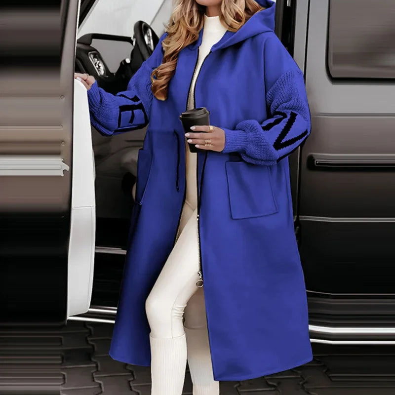 Luna - Elegant Hættet Cardiganfrakke