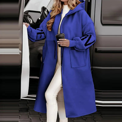 Luna - Elegant Hættet Cardiganfrakke