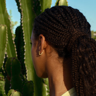 Liv | Mini Heart Hoops i 22K Forgyldt Sterlingsølv