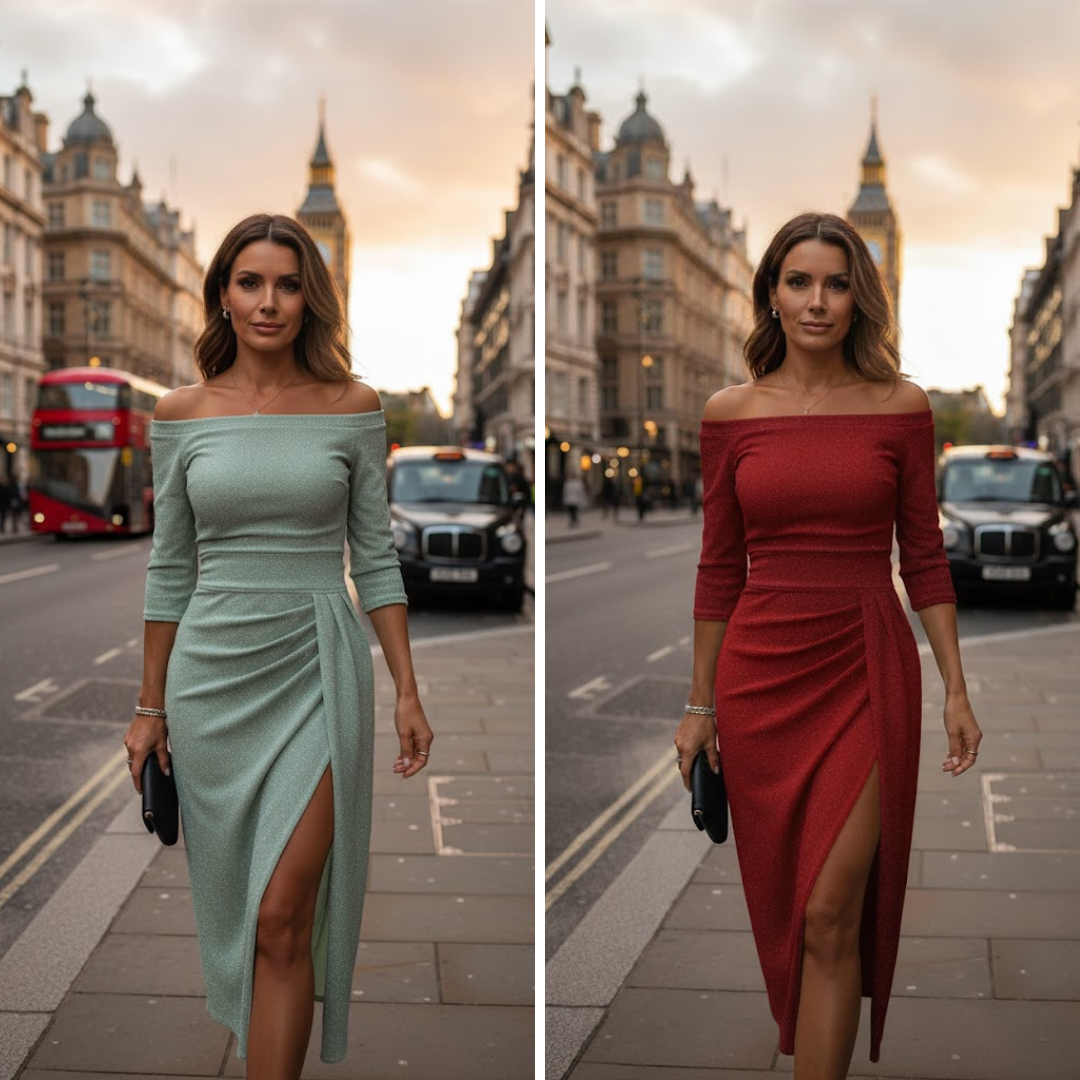 Anelise - Elegant halterneck-maxi-kjole med elegant, flydende pasform